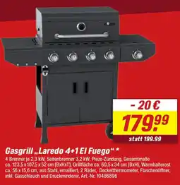 toom Baumarkt Gasgrill,,Laredo 4+1 El Fuego" Angebot