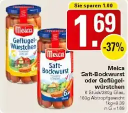 WEZ Meica Saft-Bockwurst oder Geflügelwürstchen Angebot