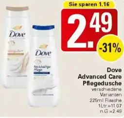 WEZ Dove Advanced Care Pflegedusche Angebot