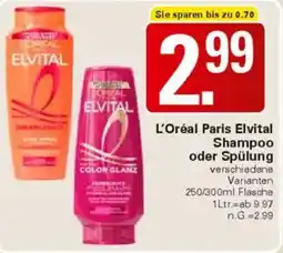 WEZ L'Oréal Paris Elvital Shampoo oder Spülung Angebot