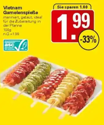 WEZ Vietnam Garnelenspieße Angebot