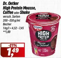Simmel Dr. Oetker High Protein Mousse, Coffee oder Shake Angebot