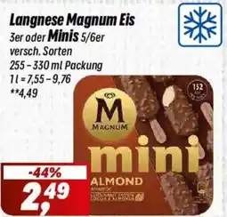 Simmel Langnese Magnum Eis 3er oder Minis 5/6er Angebot