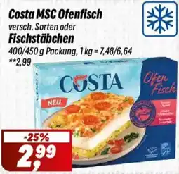 Simmel Costa MSC Ofenfisch oder Fischstäbchen Angebot