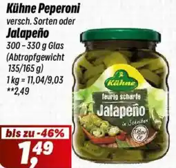Simmel Kühne Peperoni oder Jalapeño Angebot