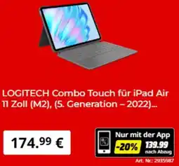 MediaMarkt LOGITECH Combo Touch für iPad Air 11 Zoll (M2) Angebot