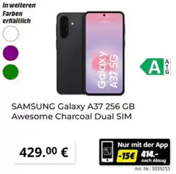 MediaMarkt SAMSUNG Galaxy A37 256 GB Awesome Charcoal Dual SIM Angebot