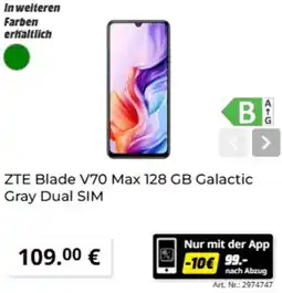 MediaMarkt ZTE Blade V70 Max 128 GB Galactic Gray Dual SIM Angebot