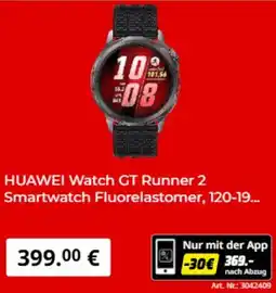 MediaMarkt HUAWEI Watch GT Runner 2 Smartwatch Fluorelastomer Angebot