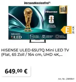 MediaMarkt HISENSE ULED 65U7Q Mini LED TV Angebot