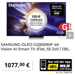 MediaMarkt SAMSUNG OLED GQ55S90F 4K Vision Al Smart TV Angebot