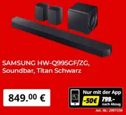 MediaMarkt SAMSUNG HW-Q995GF/ZG, Soundbar, Titan Schwarz Angebot