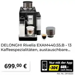 MediaMarkt DELONGHI Rivelia EXAM440.55.B-13 Kaffeespezialitäten Angebot