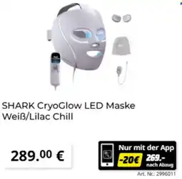 MediaMarkt SHARK CryoGlow LED Maske Weiß/Lilac Chill Angebot