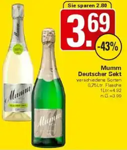 WEZ Mumm Deutscher Sekt Angebot
