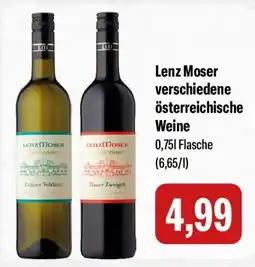Feneberg Lenz Moser verschiedene österreichische Weine Angebot