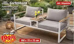 Posten Börse KYNIST Gartenbank Stahlrahmen weiß, pulverbeschichtet Angebot