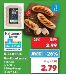 Kaufland K-CLASSIC Rostbratwurst Angebot