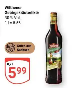 Globus Wilthener Gebirgskräuterlikör Angebot