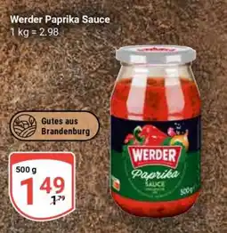 Globus Werder Paprika Sauce Angebot