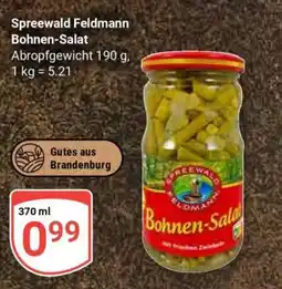 Globus Spreewald Feldmann Bohnen-Salat Angebot