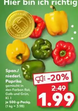 Kaufland Span./niederl. Paprika Angebot