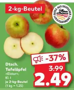 Kaufland Dtsch. Tafeläpfel Elstar, Kl. I je 2-kg-Beutel Angebot