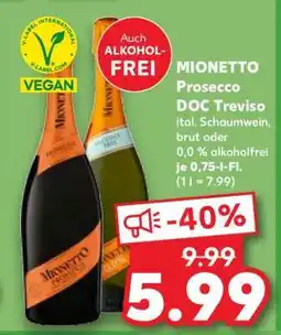 Kaufland MIONETTO Prosecco DOC Treviso Angebot
