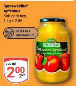 Globus Spreewaldhof Apfelmus Angebot
