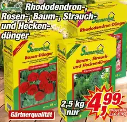 Posten Börse Sonnenhof Rhododendron-, Rosen Baum, Strauch und Hecken dünger Angebot