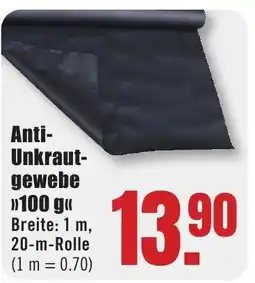 B1 Discount Baumarkt Anti Unkrautgewebe 100 g Angebot