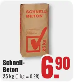 B1 Discount Baumarkt Schnell Beton Angebot