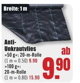 B1 Discount Baumarkt Anti Unkrautvlies Angebot