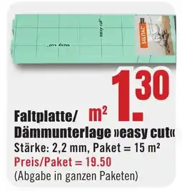 B1 Discount Baumarkt Faltplatte/ Dämmunterlage easy cut Angebot
