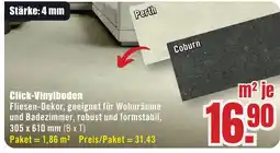 B1 Discount Baumarkt Click-Vinylboden Angebot