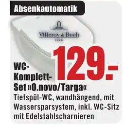 B1 Discount Baumarkt Villeroy & Boch WC Komplett Set O.novo/Targa Angebot