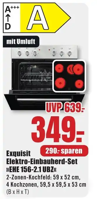 B1 Discount Baumarkt Exquisit Elektro-Einbauherd-Set EHE 156-2.1 UBZ Angebot