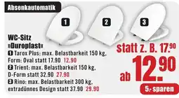 B1 Discount Baumarkt WC-Sitz Duroplast Angebot
