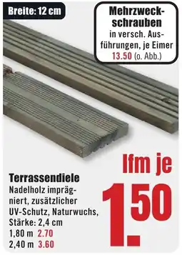 B1 Discount Baumarkt Terrassendiele Angebot