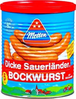 Kaufland Metten Dicke Sauerländer Bockwurst Angebot