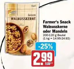 AEZ Farmer's Snack Walnusskerne oder Mandeln Angebot