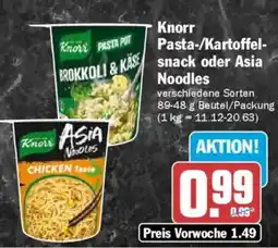 AEZ Knorr Pasta-/Kartoffel- snack oder Asia Noodles Angebot