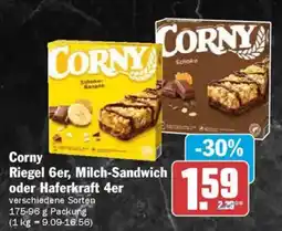 AEZ Corny Riegel 6er, Milch-Sandwich oder Haferkraft 4er Angebot