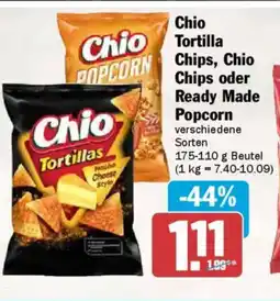 AEZ Chio Tortilla Chips, Chio Chips oder Ready Made Popcorn Angebot