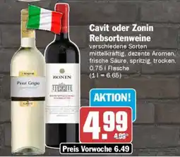 AEZ Cavit oder Zonin Rebsortenweine Angebot