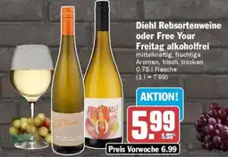 AEZ Diehl Rebsortenweine oder Free Your Freitag alkoholfrei Angebot