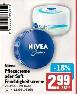 AEZ Nivea Pflegecreme oder Soft Feuchtigkeitscreme Angebot