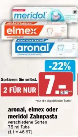 AEZ aronal, elmex oder meridol Zahnpasta Angebot