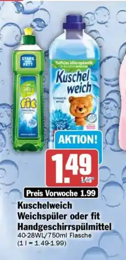 AEZ Kuschel weich Kuschelweich Weichspüler oder fit Handgeschirrspülmittel Angebot