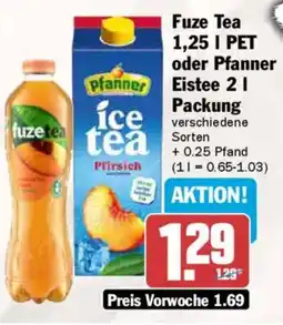 AEZ Fuze Tea oder Pfanner Eistee Angebot